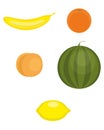 Fresh fruits set