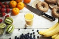Fresh fruits smoothy Royalty Free Stock Photo