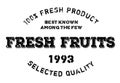 Fresh fruits stamp