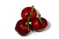 Fresh fruits Sweet cherry isolated on white background Royalty Free Stock Photo