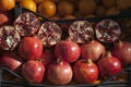 Fresh fruits on a Turkish market in Istambul city, Turkey Royalty Free Stock Photo