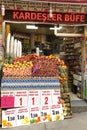 Fresh fruits on a Turkish market. Istanbul, Turkey. Royalty Free Stock Photo