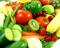 Fresh fruits and vegetables Royalty Free Stock Photo