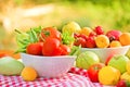 Fresh fruits and vegetables