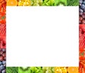 Fresh fruits and vegetables frame