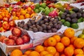 Fresh fruits and vegetables on a market Royalty Free Stock Photo