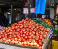 Fresh fruits and vegetables are sold at the Carmel open market in Tel Aviv, Israel. East market Royalty Free Stock Photo