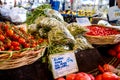 Fresh fruits / vegetables are sold in a local market in Antalya.