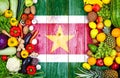 Fresh fruits and vegetables from Suriname Royalty Free Stock Photo