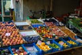 Fresh fruits and vegetables for sale on Naschmarkt in Vienna