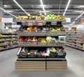 Fresh fruits and veggie at grocery store