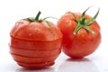 Fresh Full And Sliced Tomato Royalty Free Stock Photo