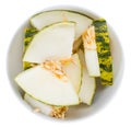 Fresh Futuro Melon isolated on white Royalty Free Stock Photo