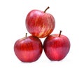 Fresh gala apples isolated on white background Royalty Free Stock Photo