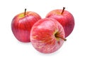 Fresh gala apples isolated on white Royalty Free Stock Photo