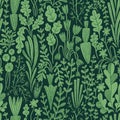 Fresh garden greens pattern illustration