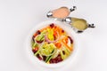 Fresh garden salad on a table. Royalty Free Stock Photo