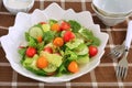 Fresh garden salad in white bowl Royalty Free Stock Photo