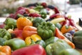 Fresh garden vegetables at a farmer's market Royalty Free Stock Photo