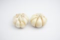 Fresh garlic. in Group. isolated on white background Royalty Free Stock Photo