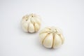 Fresh garlic. in Group. isolated on white background Royalty Free Stock Photo