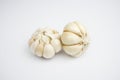 Fresh garlic. in Group. isolated on white background Royalty Free Stock Photo