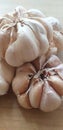 The fresh garlic, healy rawfood cook white Royalty Free Stock Photo