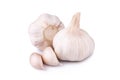 Fresh garlic isolated on white background