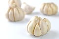 Fresh garlic isolated on white background, Food flavoring and ingredients