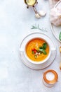 Fresh gazpacho, tomato soup, Royalty Free Stock Photo