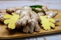 Fresh gember roots used for cooking and medicine Royalty Free Stock Photo