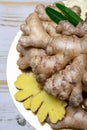 Fresh gember roots used for cooking and medicine Royalty Free Stock Photo