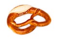 Fresh German pretzel (Bretzel or Bretze) on white