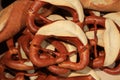 Fresh german Pretzel on a Plate Royalty Free Stock Photo