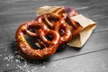 Fresh German pretzel Royalty Free Stock Photo