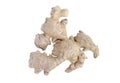 Fresh ginger isolated on white background.raw material for cooking. Royalty Free Stock Photo