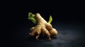 Fresh ginger root. AI generated image