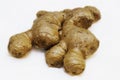 fresh ginger root isolated on a white background in close up Royalty Free Stock Photo