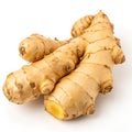 Fresh ginger root isolated on white background Royalty Free Stock Photo