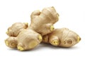 Fresh Ginger Root Still Life on White Background Royalty Free Stock Photo