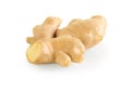 Fresh ginger root on white background for herb and medical product concept Royalty Free Stock Photo