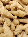 Fresh ginger in a supermarket.