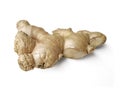 Fresh ginger on white background, herb medical concept