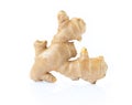 Fresh ginger on white background,raw material for cooking? Royalty Free Stock Photo