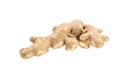 fresh ginger on white background