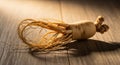 Fresh Ginseng Root on Wooden Table Royalty Free Stock Photo