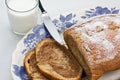 Milk and Plumcake Royalty Free Stock Photo