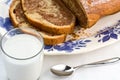 Milk and Plumcake Royalty Free Stock Photo