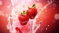 fresh glass soda drink strawberry