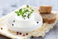 Fresh goat cheese Royalty Free Stock Photo